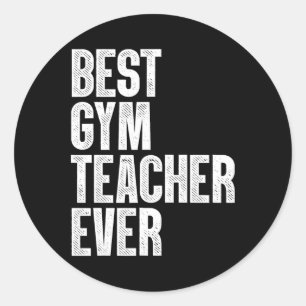 Funny Gym Teacher Art For Men Women Pe Teacher App Classic Round Sticker