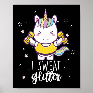 Funny Gym Weight Lifting Bodybuilding I Sweat Poster