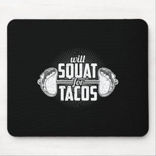 Funny Gym Weight Lifting Bodybuilding Will Squat F Mouse Pad
