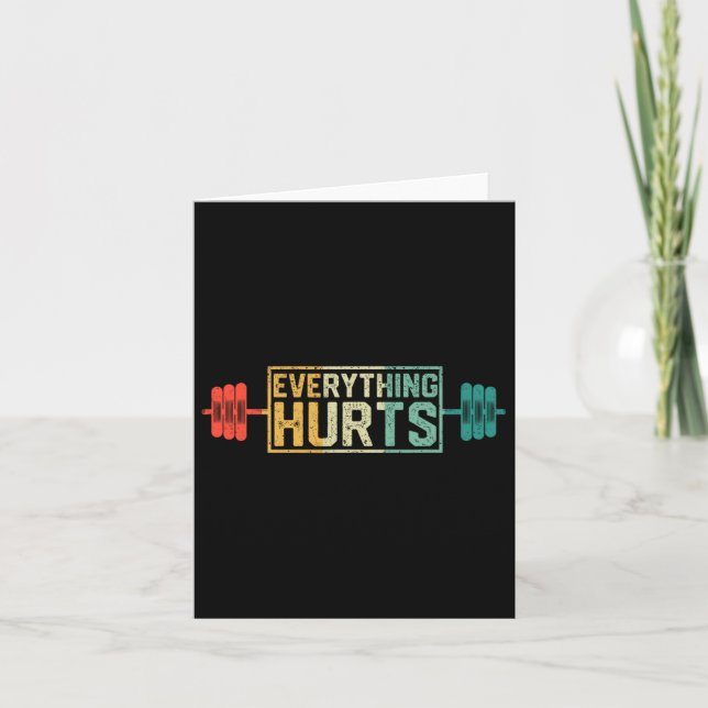 Funny Gym Workout Athlete Personal Trainer Everyth Card (Front)