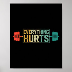 Funny Gym Workout Athlete Personal Trainer Everyth Poster