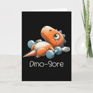 Funny Gym Workout Dinosaur Weight Lifting Gym Dino Card