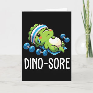 Funny Gym Workout Dinosaur Weight Lifting Gym Dino Card