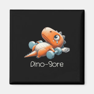 Funny Gym Workout Dinosaur Weight Lifting Gym Dino Magnet