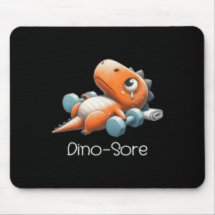 Funny Gym Workout Dinosaur Weight Lifting Gym Dino Mouse Pad