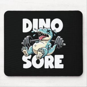 Funny Gym Workout Dinosaur Weight Lifting Gym Dino Mouse Pad