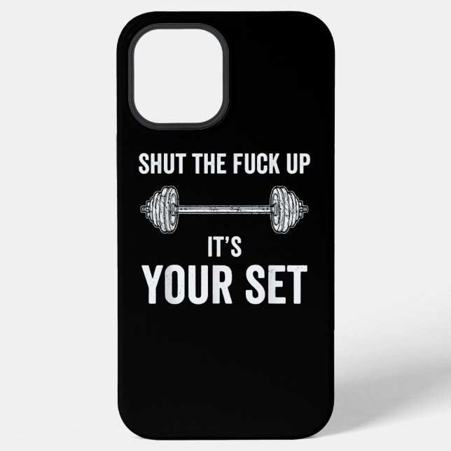 Funny Gym Workout Its Your Set Quote iPhone Case (Back)