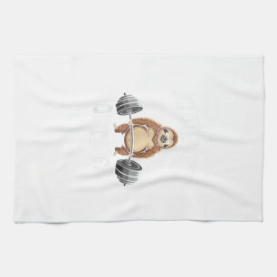 Funny Gym Workout Kinda Fit Sorta Fat Sloth T-Shir Tea Towel