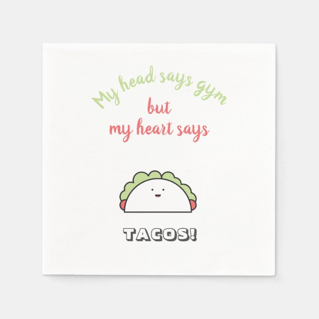 Funny Gym Workout Motivation Napkin (Front)