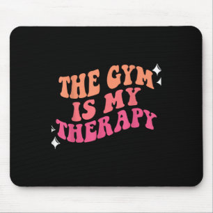 Funny Gym Workout Motivational This Is My Therapy  Mouse Pad