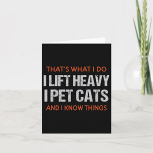 Funny Gym Workout Weightlifting Cat Animal Themed Card