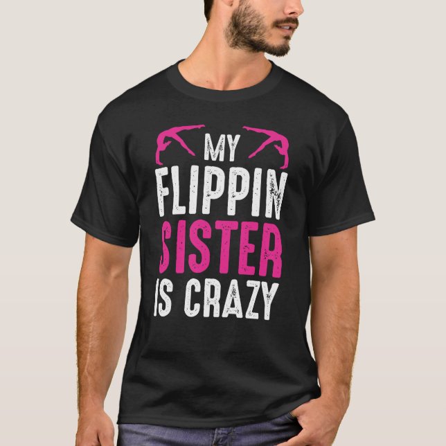 Funny Gymnast Brother Sister Gymnastics Tumbling T-Shirt (Front)