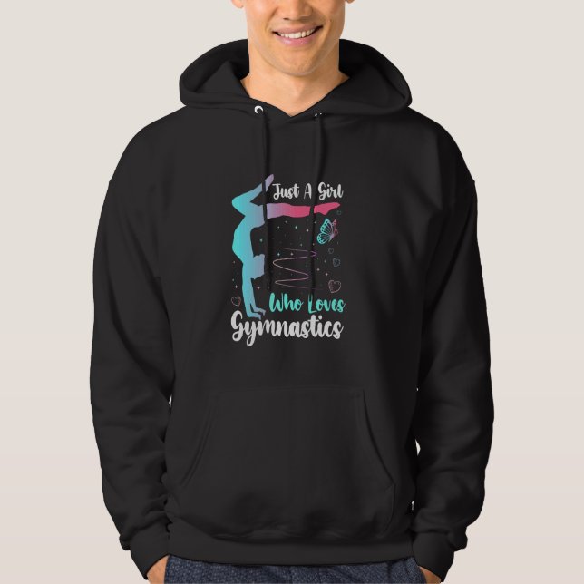 Funny Gymnastics Art For Girls Women Teen Acrobat  Hoodie (Front)