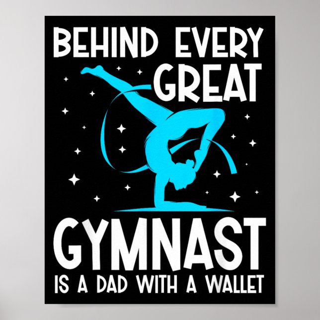 Funny Gymnastics Dad Poster (Front)