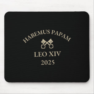 Funny Habemus Papam Pope Leo Xiv 2025 Catholic Mouse Pad