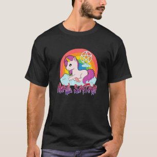 funny hail Satan  unicorn  text  humour  happy  jo T-Shirt