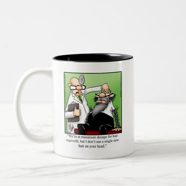 Funny Hair Growth Humour Mug (Left)