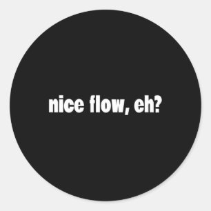 Funny Hair Meme - Sports - Hockey Hair - Flow  Classic Round Sticker