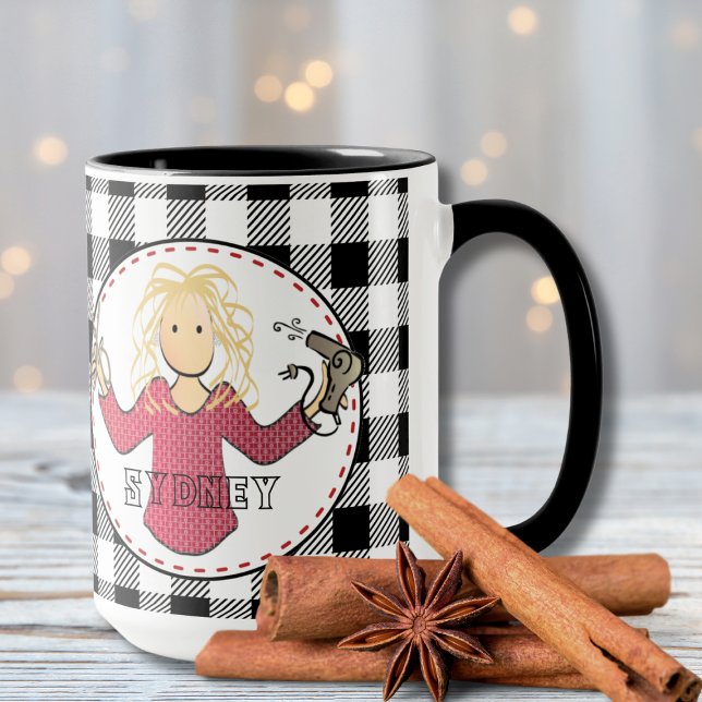 Funny Hair Stylist Beautician Blonde Cartoon Gift  Mug (Creator Uploaded)