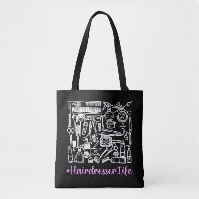 Funny Hair Stylist Equipment Hairdresser Tote Bag (Front)