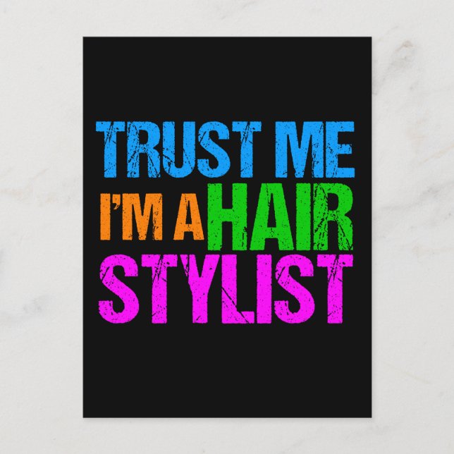 Funny Hair Stylist Postcard (Front)