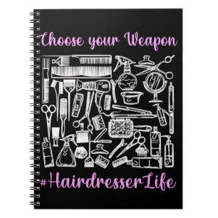 Funny Hairdresser Equipment Hair Stylist Notebook