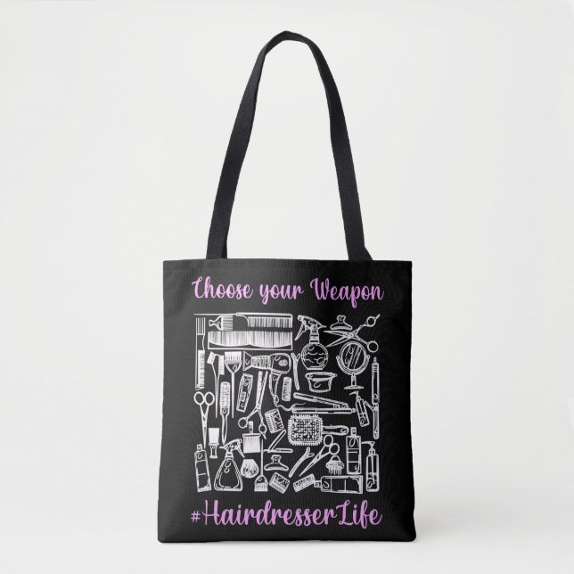 Funny Hairdresser Equipment Hair Stylist Tote Bag (Front)