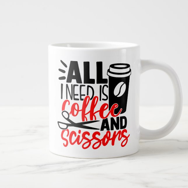 Funny Hairdresser Hair Salon Stylist Cosmetologist Large Coffee Mug (Right)
