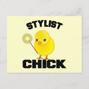 Funny Hairstylist Chick Postcard