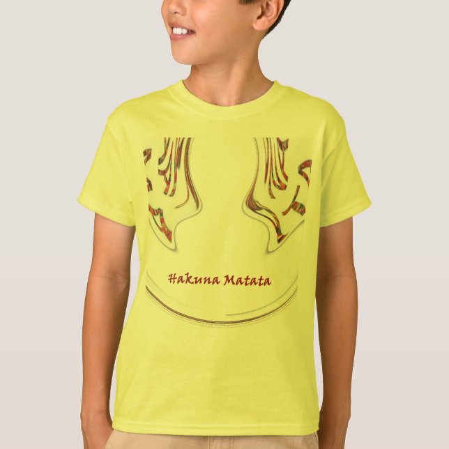 Funny Hakuna Matata Gifts Kids T-Shirt funny Face (Front)