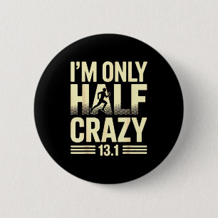 Funny Half Marathon Art For Men Women 13.1 Maratho 6 Cm Round Badge