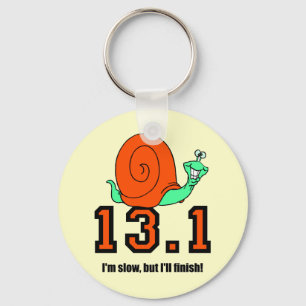 Funny half marathon key ring