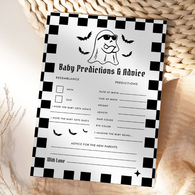  Funny Halloween Baby Predictions & Advice Game  Invitation (Creator Uploaded)
