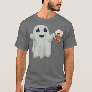 Funny Halloween Beer Drinking Ghost Halloween 251 T-Shirt