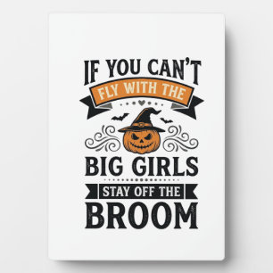 Funny Halloween Big Girls Broom Vintage Shirt Desi Plaque