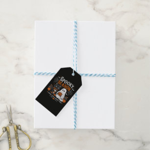 Funny Halloween Black Cat and Ghost Coffee Lover Gift Tags