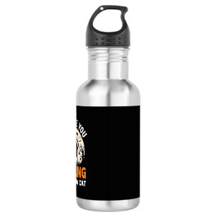 Funny Halloween Black Cat Scaredy Cat Vector Desig 532 Ml Water Bottle
