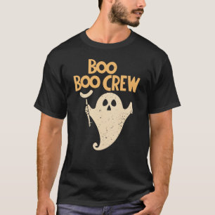 Funny Halloween Boo Boo Crew Ghostly Nurse T-Shirt