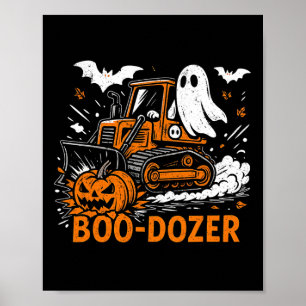 Funny Halloween Boo-dozer Ghost Trucks Costume Par Poster
