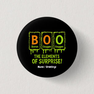 Funny Halloween Boo Elements Science Surprise Gift 3 Cm Round Badge