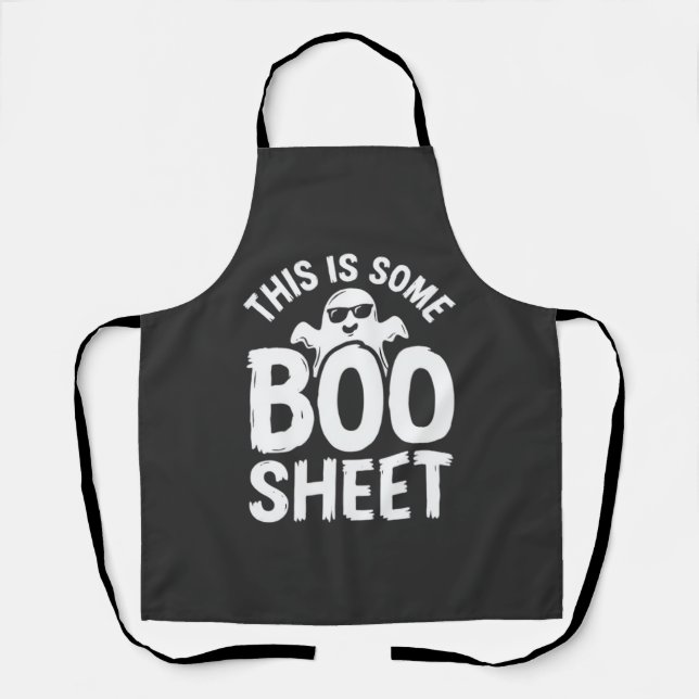 Funny Halloween Boo Sheet Ghost Design_1 Apron (Front)