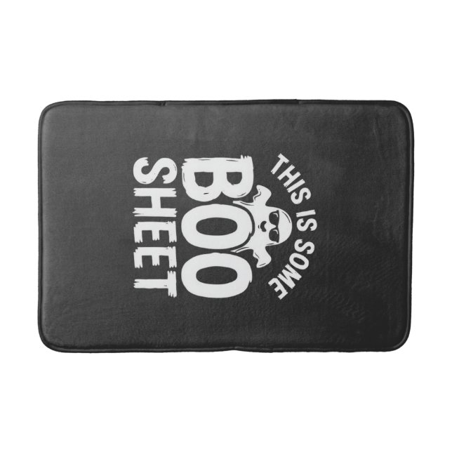 Funny Halloween Boo Sheet Ghost Design_1 Bath Mat (Front)