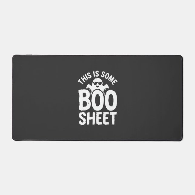 Funny Halloween Boo Sheet Ghost Design_1 Desk Mat (Front)