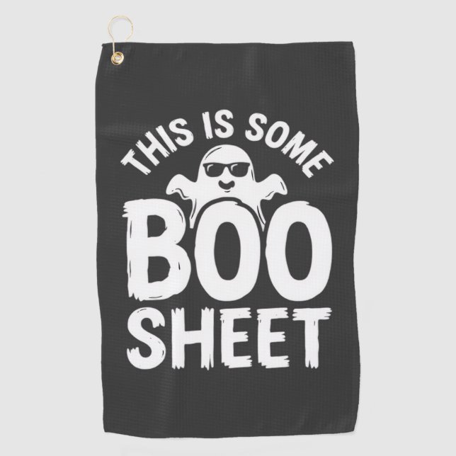 Funny Halloween Boo Sheet Ghost Design_1 Golf Towel (Front)