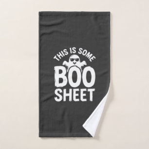 Funny Halloween Boo Sheet Ghost Design_1 Hand Towel