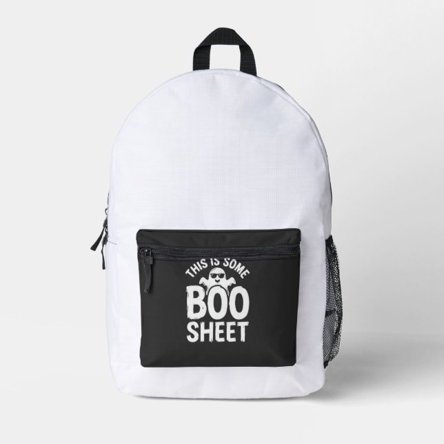 Funny Halloween Boo Sheet Ghost Design_1 Printed Backpack (Front)
