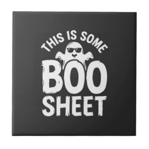 Funny Halloween Boo Sheet Ghost Design_1 Tile
