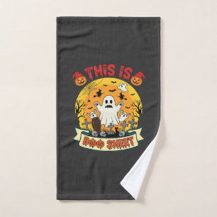 Funny Halloween Boo Sheet Ghost Graveyard Hand Towel