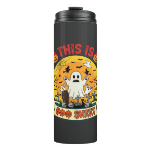 Funny Halloween Boo Sheet Ghost Graveyard Thermal Tumbler