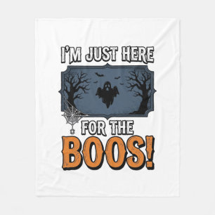 Funny Halloween Boos Vintage Ghost Shirt Design_1 Fleece Blanket